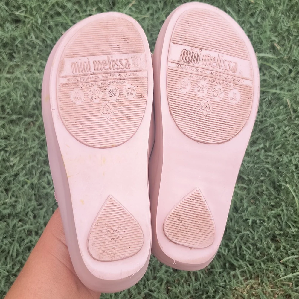 Mini Melissa Mickey And Minnie Kissing Shoe Sz 7-8 Kids